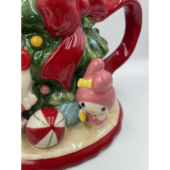Blue Sky Clayworks Hello Kitty & Friends Christmas Tree Holiday Teapot New w Tag - Picture 4 of 12